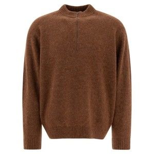 Undercover Half-Zip Brown Knitwear With Alpaca - NWT